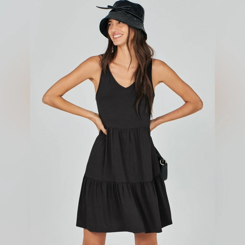 ANRABESS Womens Casual Tank Dress Sleeveless V Neck T Shirt Sundress Medium - Picture 7 of 11